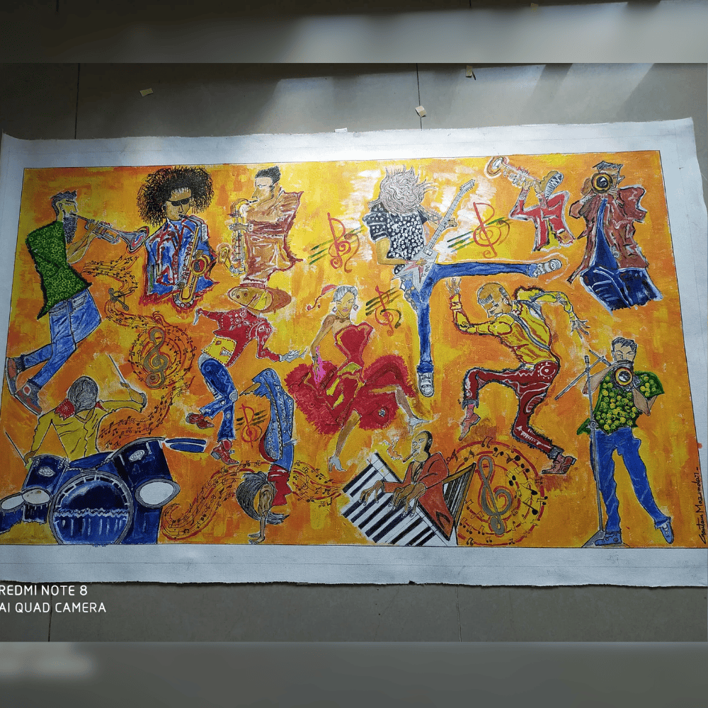 Original Abstract Musical Painting